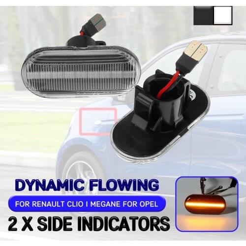 Car LED Dynamic Side Marker Light For Renault CLIO I II MEGANE Kangoo Laguna for Opel for Nissan Flowing Turn Signal Light Lamp