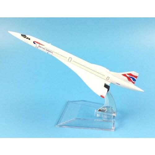 BRITISH AIRLINERS 16CM BRITISH AIRWAYS CONCORDE METAL ALLOY MODEL PLANE AIRCRAFT TOYS FOR CHILDREN AIRPLANE BIRTHDAY GIFT