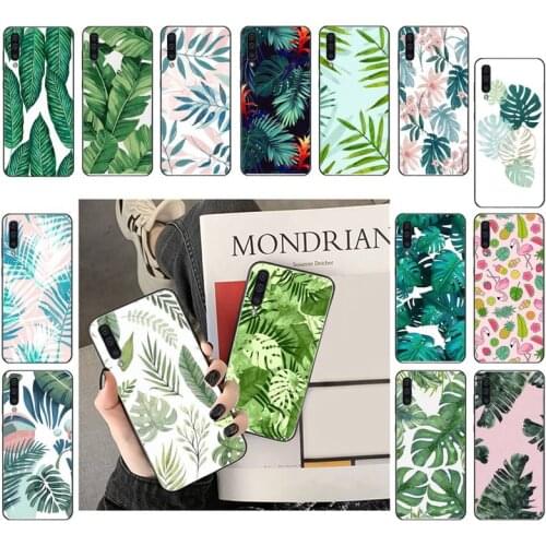 Floral Palm Leaves Phone Case For Samsung Galaxy A7 A50 51 A70 80 A40 A20 A30 A8 A6 A8 Plus A9 A71