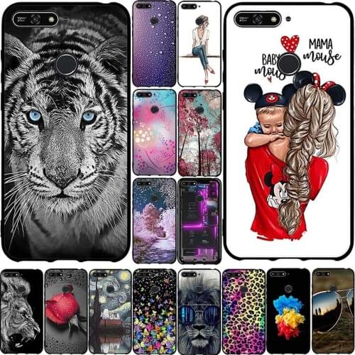 Phone Case For Huawei Honor 7C 5.7inch Case Silicone Soft TPU Back Cover For Honor 7c Aum-L41 Cover Cases Cute Animal Bumper Bag