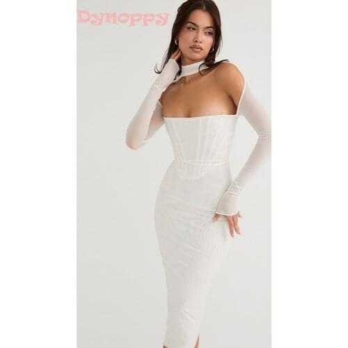 Dynoppy White Summer Dresses
