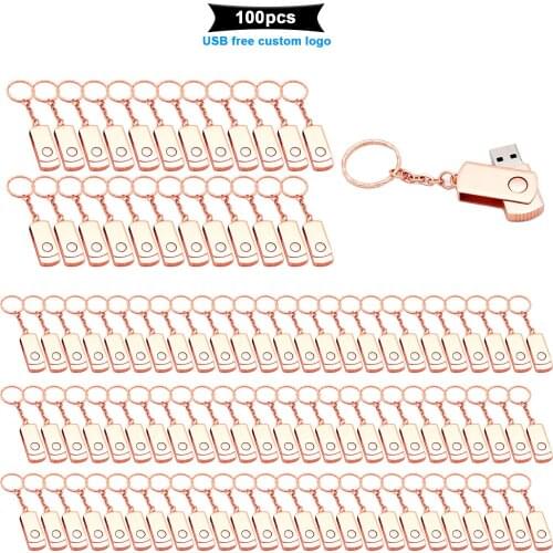 100pcs/lot USB2.0 Flash Drive Free Custom Logo Pen Drive Real Capacity Pendrive 64/32/16/8/4GB USB Stick Memory Stick High Speed