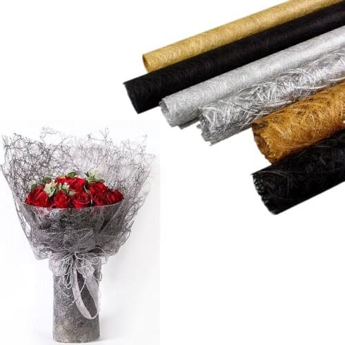 French Lafite Paper Gift Flower Packing Paper Wedding Party Decoration Hollow Cloud silk paper bouquet floral package material