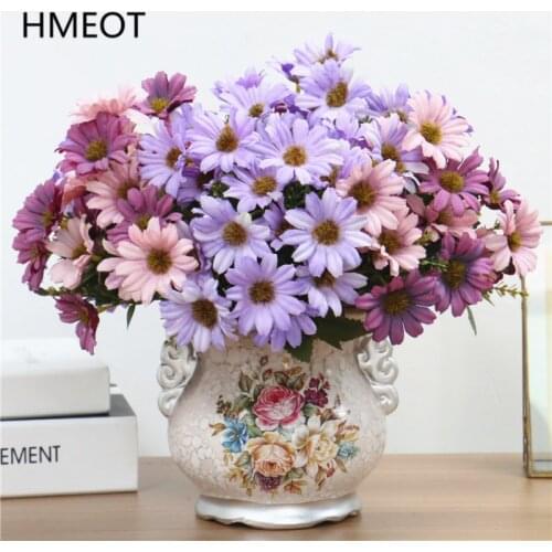 Artificial Flower Bouquet Sunflower Daisy Wedding Bouquet Silk Flower Arrangement Materials Photo Props Home Party Decor Gifts