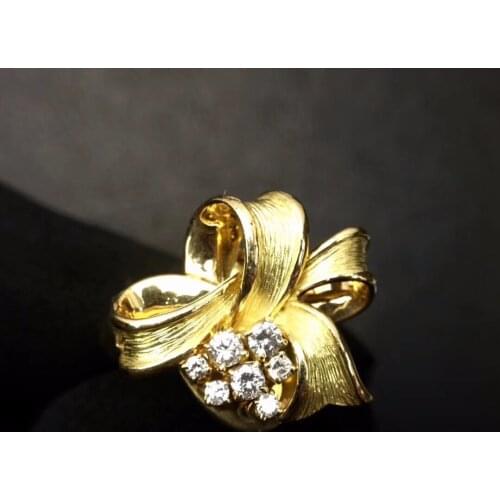 Diamond Ring 0.25ct Pure 18 K Gold 100% Natural White Diamonds Jewelry Females Wedding Engagement Males Rings