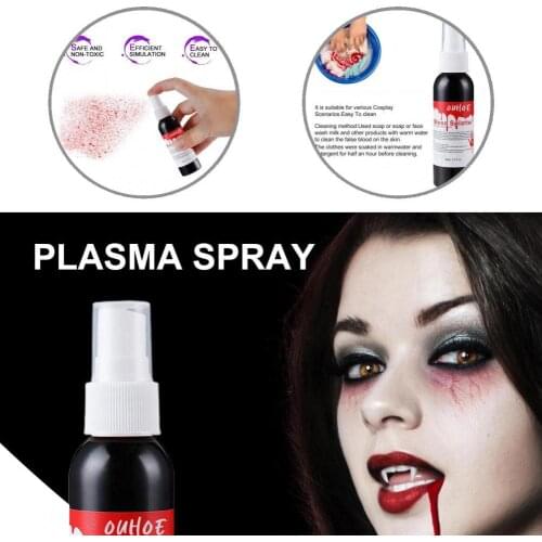 Lightweight 60ML Fun Halloween Fake Plasma Makeup Props Blood Splatter Creepy Faux Blood Realistic for Bloody Modeling