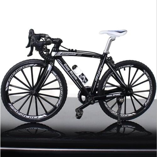 1:10 Diecast Bike Model Curved Racing Cycle/Cross Mountain Bike/ City Bicycle Model Collection Diecast for Children Kids Gift