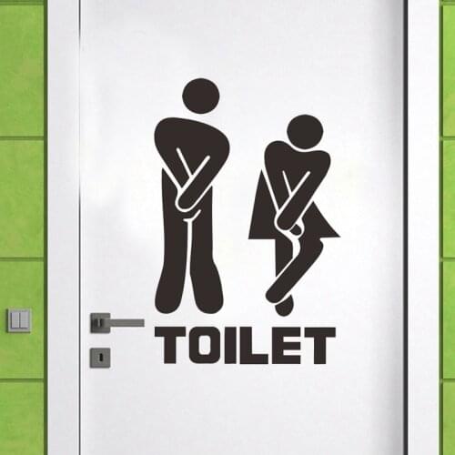 Toilet wall Door sticker bathroom decoration decal waterproof poster wall stickers on the wall vinyl home decor decals HY860