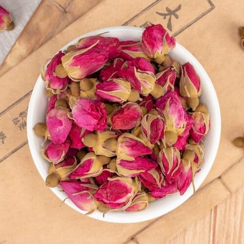 Natural Dried Pink Rose Buds Flower Tea Promote Blood Circulation Beauty Health Regimen Pack Girl Women Gift Wedding Decoration