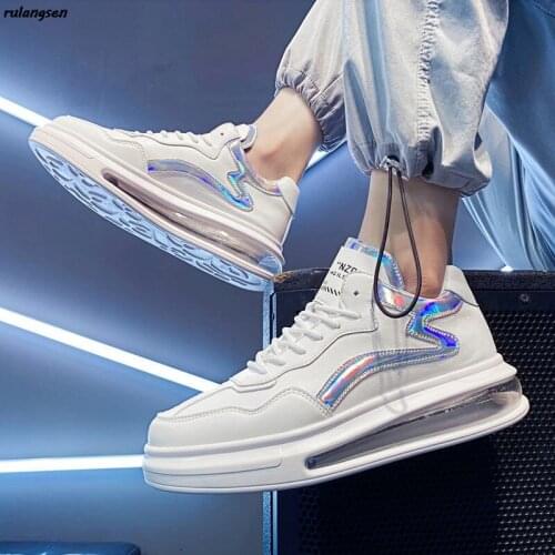 2021 Spring New Products Mens Sports Casual Shoes Students Korean Version Of the Trend Board Shoes Increase In White Shoes