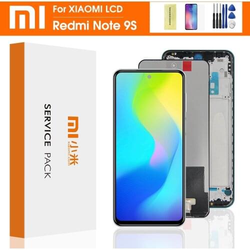 6.67'' Original LCD With Frame For Xiaomi Redmi Note 9S LCD Display Screen For Redmi Note 9 PRO Note9Pro LCD Screen 10-Touch