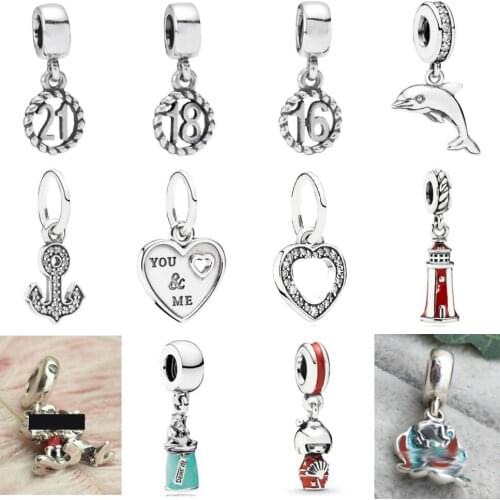 PDD DZ 35 925 sterling silver spring new charm pendant with DIY bracelet necklace jewelry gift carving suitable for women