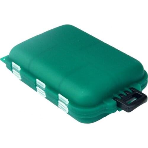 10 Compartments Mini Fishing Bait Spoon Hook Box Rectangle Fishing Gadget Pill Box Case Tackle Accessory