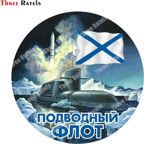 Three Ratels B394 PVC Decal Russian Submarine Fleet Waterproof Car Sticker On Motorcycle Laptop Decorative