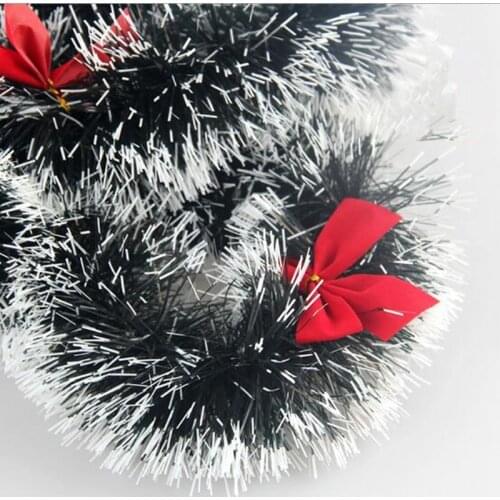 Christmas decoration ribbon garland color bar tops Christmas tree ornaments rattan snowflake decoration home decor