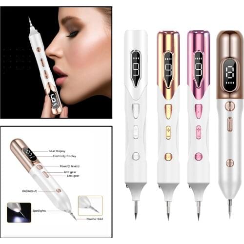 Mole Removal Pen Plasma Pen Face Care Skin Tag Removal Pen Dark Spot Portable Beauty Equipment 9 Level Adjustable LCD
