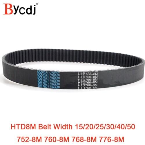HTD 8M synchronous belt C=752/760/768/776 width 15/20/25/30/40mm Teeth 94 95 96 97 HTD8M Timing Belt 760-8M 776-8M