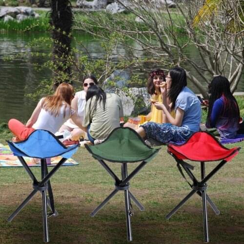 Outdoor Fishing Chair Foldable Three Feet Beach Chair Tripod Color Camping Chair Stool Picnic Portable 3 Walking Folding Ga R3J8