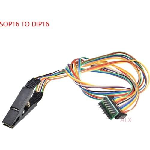 SOP SOIC SOIC16 SOP16 FLASH CHIP IC Test Clips BIOS Programmer sop16 to dip16 Socket adapter CONVERTER