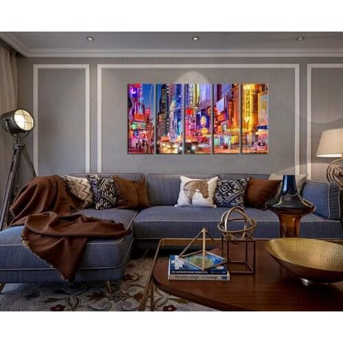 Modern Wall Decor-The light of 42nd street in New York City-Landscape-Giclee Artwork-Wall Mural-Stretched Framed Drop shipping