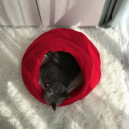Warm Comfortable Pet Dog Bed Cat House Semi-closed Teddy Dog Puppy Sleeping Kennel Removable and Washable Four Seasons Universal