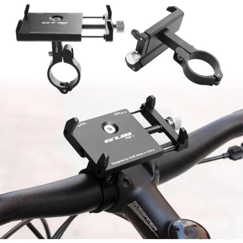 GUB PRO1 Universal Alloy Bike Cell Phone Holder Aluminum Bicycle Handlebar Phone Support for 3.5-6.2inch Bike Bracket Mount