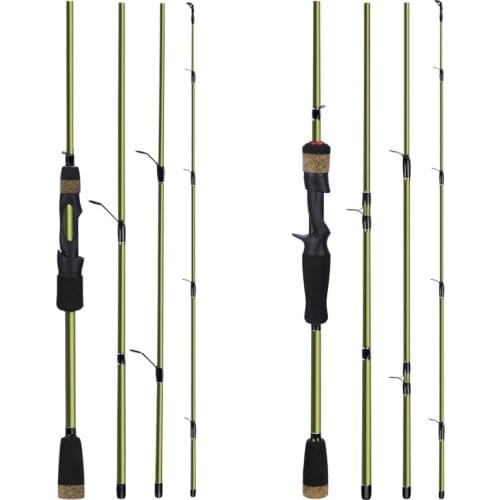High Quality Spinning / Casting Lure Rod 100% Carbon Surper Hard Fishing Pole 4 Sections Casting Lure Fishing Rod