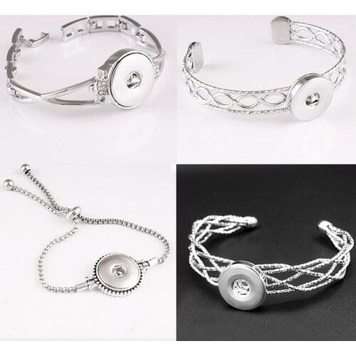 XH6263 metal 18mm snap button jewelry Bracelet&Bangles High Quality for girls Women