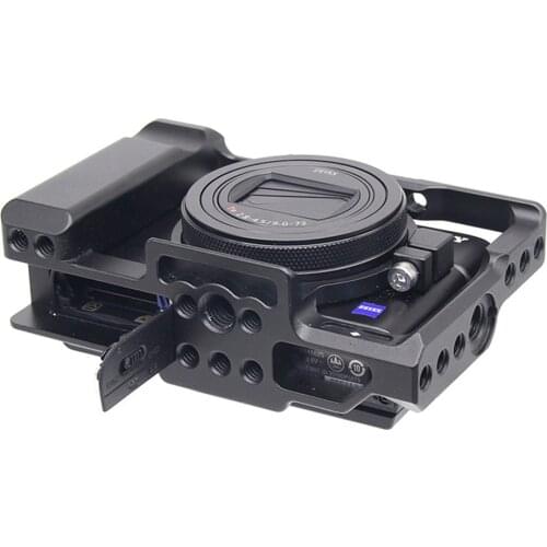 Aluminum Alloy Camera Cage Protective Case for Sony RX100 M7 VII 7 Quick Release Plate Stabilizer Adapter w/ 1/4 Thread Holes