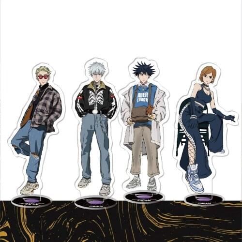 1 Pcs Cute Anime Jujutsu Kaisen Acrylic Figure Stand Model Plate Holder Desk Decor Cosplay Christmas Collection Gifts Toys
