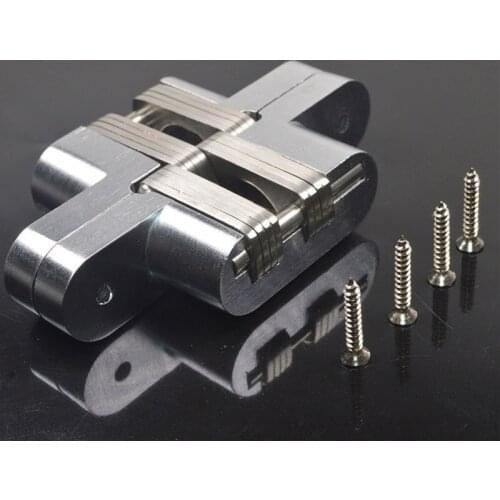 2 PCS Door Hinges Invisible Cross Hinges Concealed Cabinet Cupboard Door Wooden Boxes