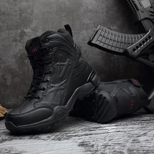 2021 New Military Boots Mens Outdoor Waterproof Combat Boots High-Top Desert Tactical Boots Military And Ankle Boots Work Boots