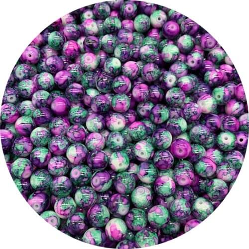 4/6/8/10mm Glass Beads Round Loose Spaced Beads DIY Bracelet Earrings Charms Necklace Beads For Jewelry Making SHS214
