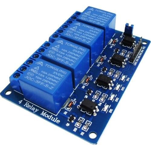 HAILANGNIAO 5pcs/lot 4 channel relay module 4-channel relay control board with optocoupler. Relay Output 4 way relay module