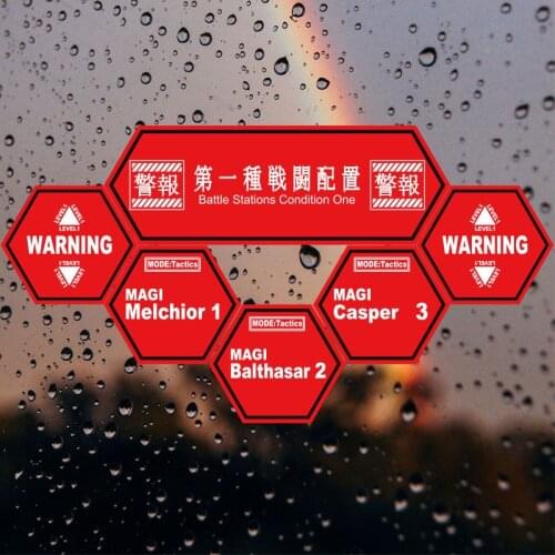 Car Stickers Decals for Classic Cartoon Anime New Century Warrior Alert Battle Stations Condition One MAG1 Warning