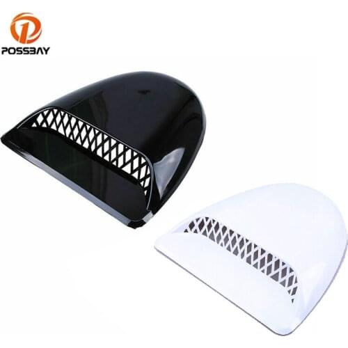 Car Air Flow Hood Black White Intake Scoop Turbo Bonnet Vent Cover Hood Universal Auto Decoration Sticker Exterior Accessories