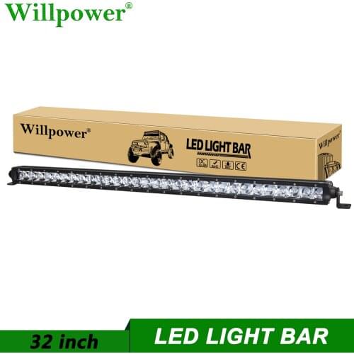 SUV Car Bumper 150W 32 inch LED Light Bar Single Row Spotlight For Jeep Chevy Offroad 4WD 4x4 Truck Fog LED Bar Lights Lightbar