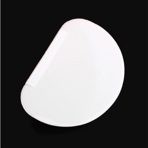 White Round Shape Plastic Dough Pizza Cutter cream smooth Pastry Slicer Blade Cake Bread Pasty Scraper Smoother Kitchen Tool
