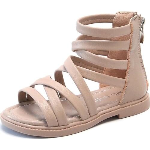 Chaussure Fille Girls Shoes Baby Shoes Roman Sandals Kids High Cut Hollow Gladiator Casual Beach Girls Sandals Sapato Infantil