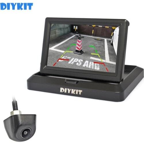 DIYKIT 5" 1024x600 IPS AHD Car Monitor 1920*1080P HD 170 Degree Starlight Night Vision Vehicle Camera Reverse for Car SUV MPV RV