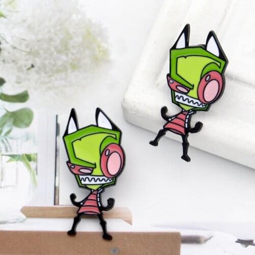 Alien Funny Brooches Zinc alloy Enamel Pins Cartoon insignia For Shirt Backpack Clothes Decorations Badges