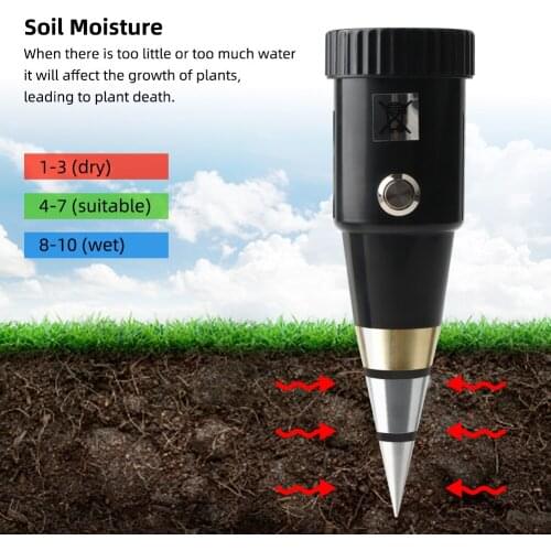 2 in 1 Soil PH and Moisture Meter Pointer Soil PH Tester Soil Moisture Gauge with Waterproof Gasket Soil Tester for Garden