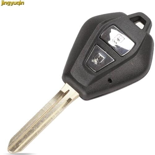 Jingyuqin Remote Key Shell Fit For Isuzu D-Max 2 Button Uncut Blank Car Key Fob Case Cover Replacement TOY43 Blade
