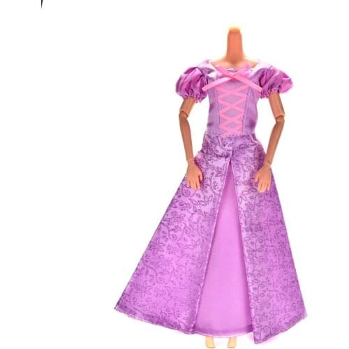 Best Girls' Gift 1Set Princess Doll Dress Similar Fairy Tale Rapunzel Wedding Dress Gown Party Outfit For Doll