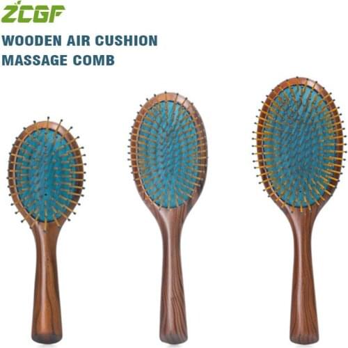 Natural Wood Airbag Massage Comb Anti-Static Detangle Brush Hair Styling Tools Hair Scalp Acupuncture Point Reduce Hairloss Comb