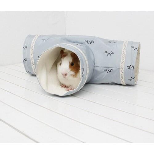 Cute Small Pet Tunnel Soft Rabbit Chinchilla Guinea Pigs Hedgehog Hamster Rabbit Toys Sleeping Bed Supplies