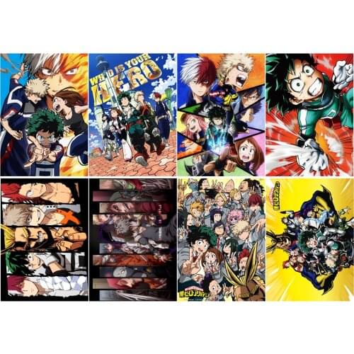 My Boku no hero academia Polypropylene A3 8 pieces Posters wall poster PPP001