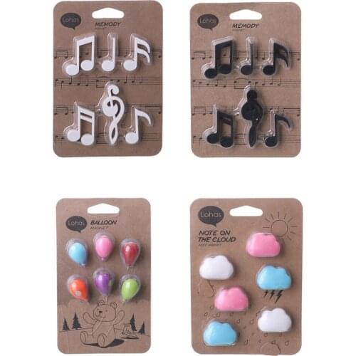 Stickers On The Refrigerator Cloud Musical Balloon Home Decorat Fridge Magnet Refrigerator Magnets Leave Message 6Pcs/Set TW059