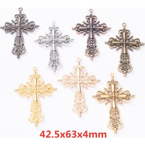 5 pieces of cross retro metal zinc alloy small jewelry fashion exquisite pendant pendant making 8373