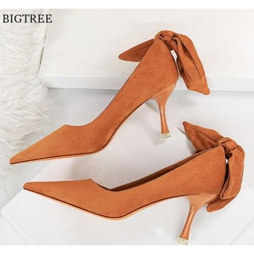 Autumn Sweet Crystal Buckle Pointed Toe Women Pumps Concise Solid Silk Shallow Female 10.5cm Super High Heels Shoes Wedding Shoe